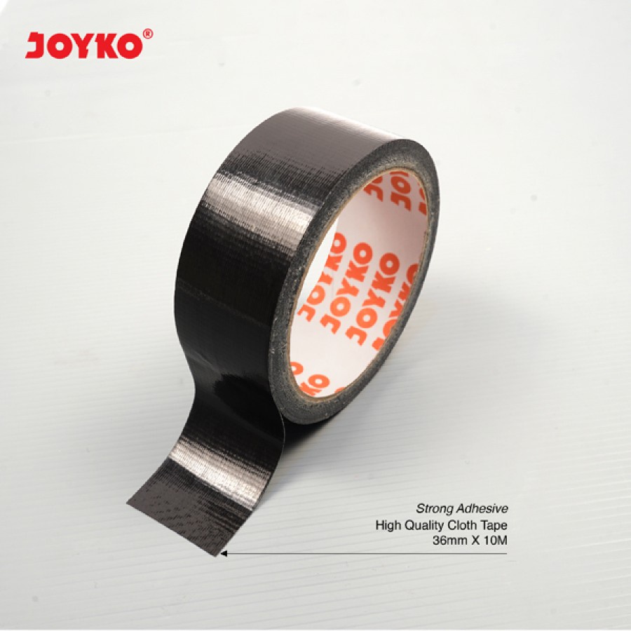 

Cloth Tape Joyko Orange Core 1,5 Inchi 36 mm x 12 meter Lakban Kain Warna Hitam - SHSNP