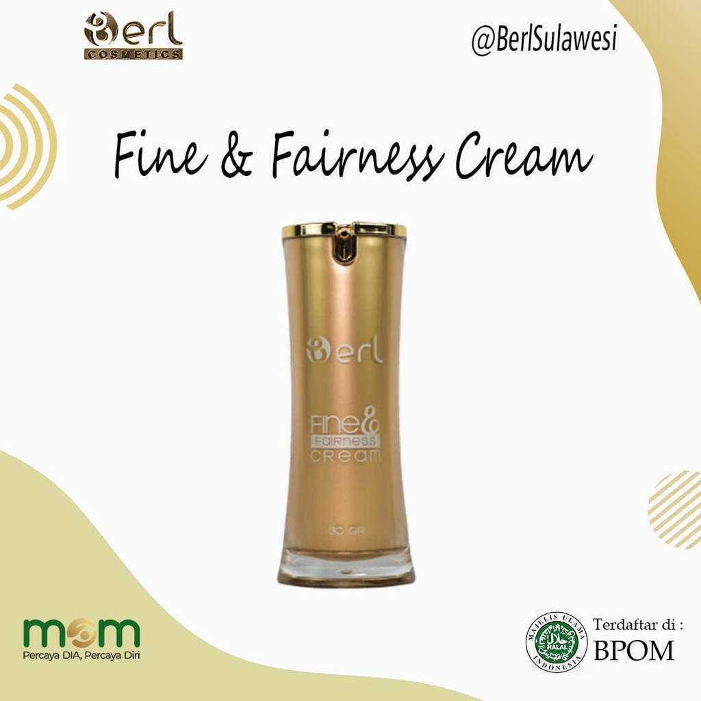 Jual BERL Fine And Fairness Cream - Foundation Halal Wudhu Friendly ...