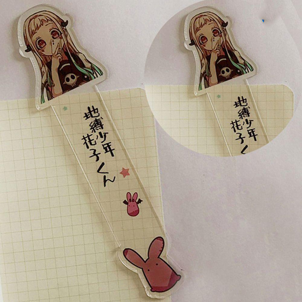 Lanfy Hanako-kun Anime Bookmark Cute Kawaii Acrylic Planner Stiker Notepad Kertas Pesan Notes Perlengkapan Sekolah Gadis Sticky Notes Pembantu Membaca