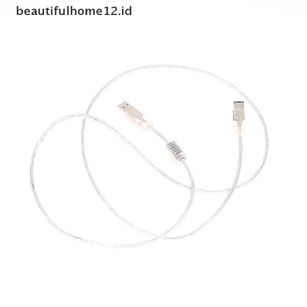 【beautifulhome12.id】 1 X Firewire IEEE 1394 6 Pin Male To USB 2.0 Male Adaptor Convertor Cable Cord .