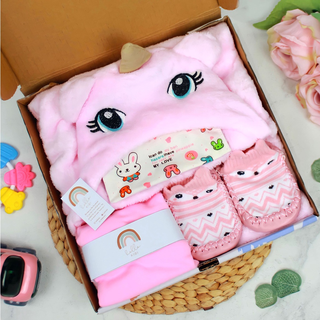 Hellokibi Blanket Set - Baby Hampers New Born / Kado lahiran / Baby Gift / Kado bayi / Hampers Bayi