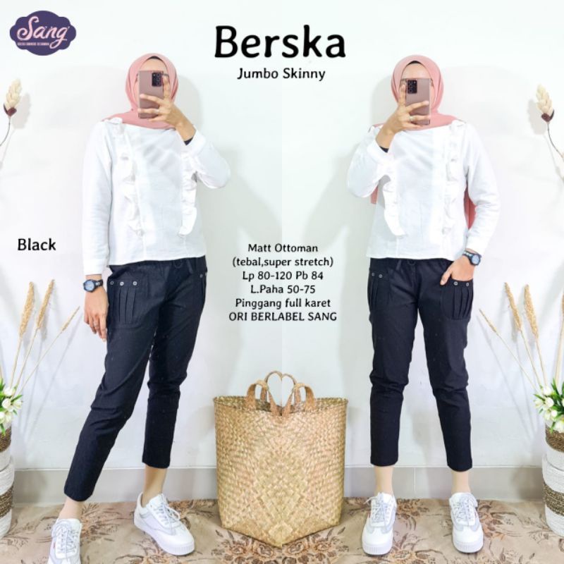 CELANA BAGGY PANTS TWILLBERSKA JUMBO SKINNY BY SANG LABEL - CELANA JUMBO WANITA - CELANA PANJANG