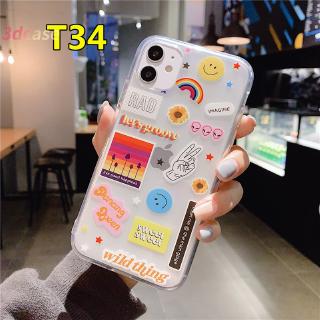 Case TPU Motif Stiker  Kartun  Label Custom untuk Xiaomi 