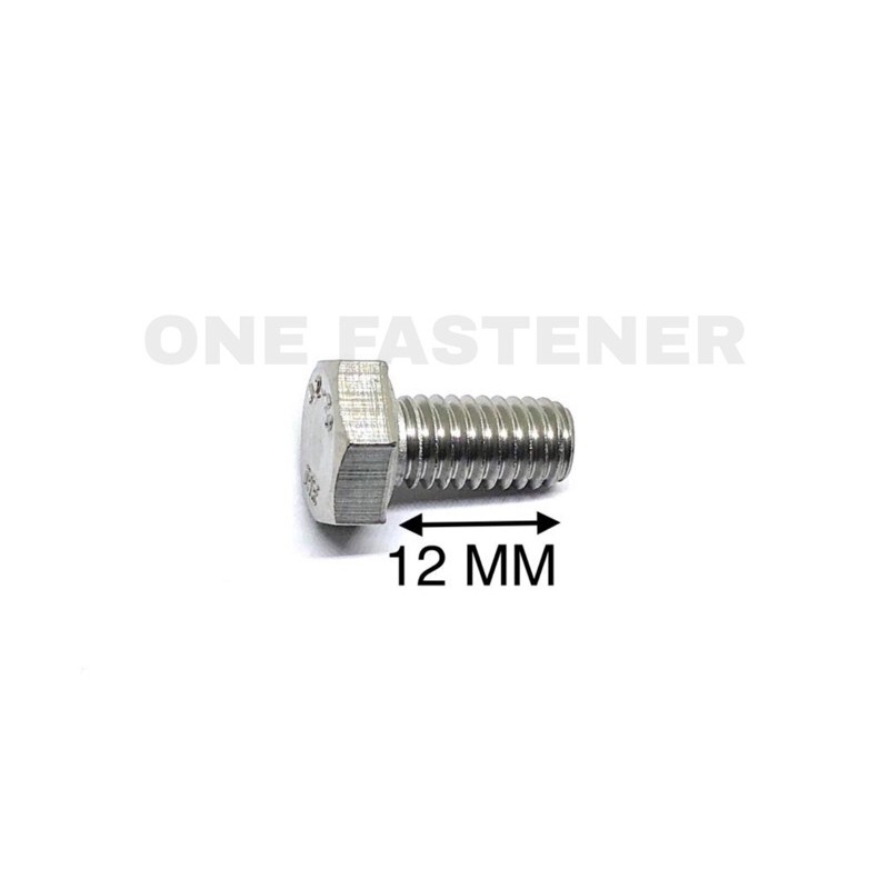 Baut Mur M6x12 Stainless Steel Anti Karat Bolt Sus 304 Baut 10