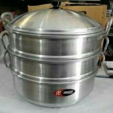 Dandang Langseng Steamer Maspion Jawa Aluminium 36cm Susun 3