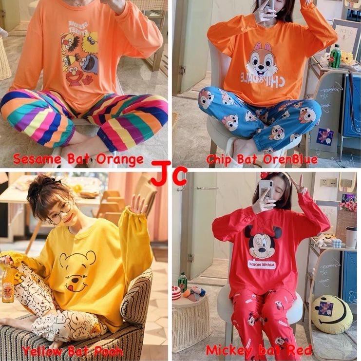 KK RESTOCK JC- Stelan Oversize Jogger PP / Piyama Oversize IMPORT / piyama wanita Korean Style TDZ B