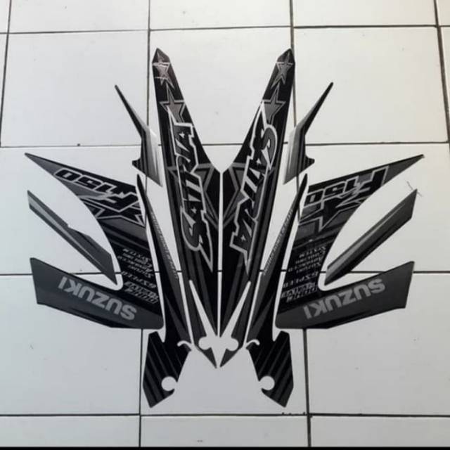 Stiker Striping Satria Fu 2014 Full hitam
