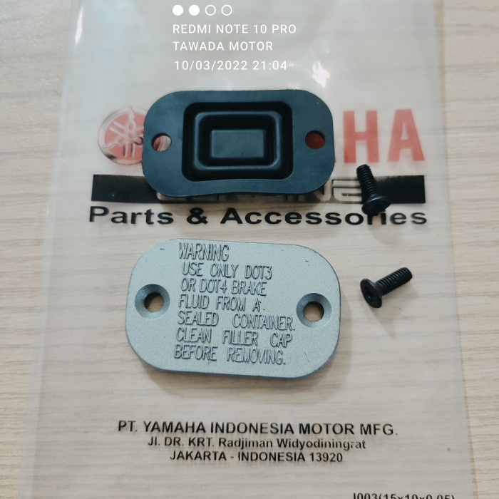 TUTUP MINYAK REM SET PLUS BAUD DAN KARET VEGA RR. FORCE FI. VEGA R NEW - silver
