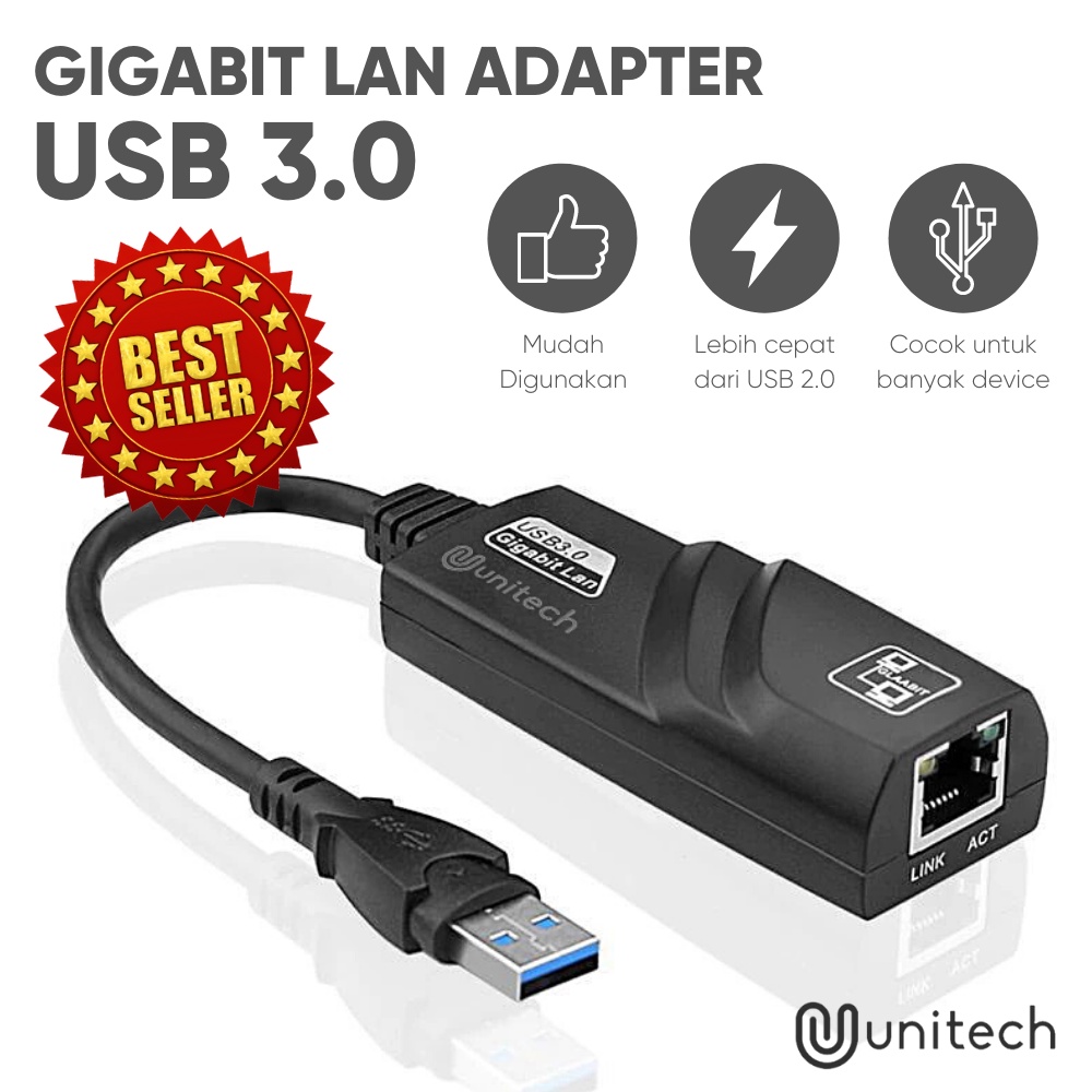 Jual USB LAN Adapter 2.0 / 3.0 Rj45 Lan Adapter Network untuk