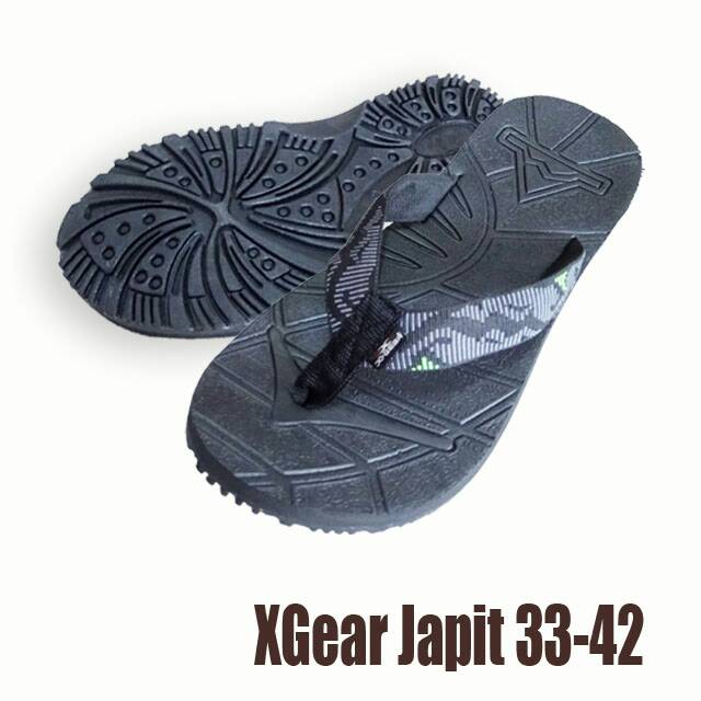 X-gear 22-30 Sandal Anak Karet Remaja Laki Dewasa / Sandal Jepit Hitam Laki / Sandal Murah Laki