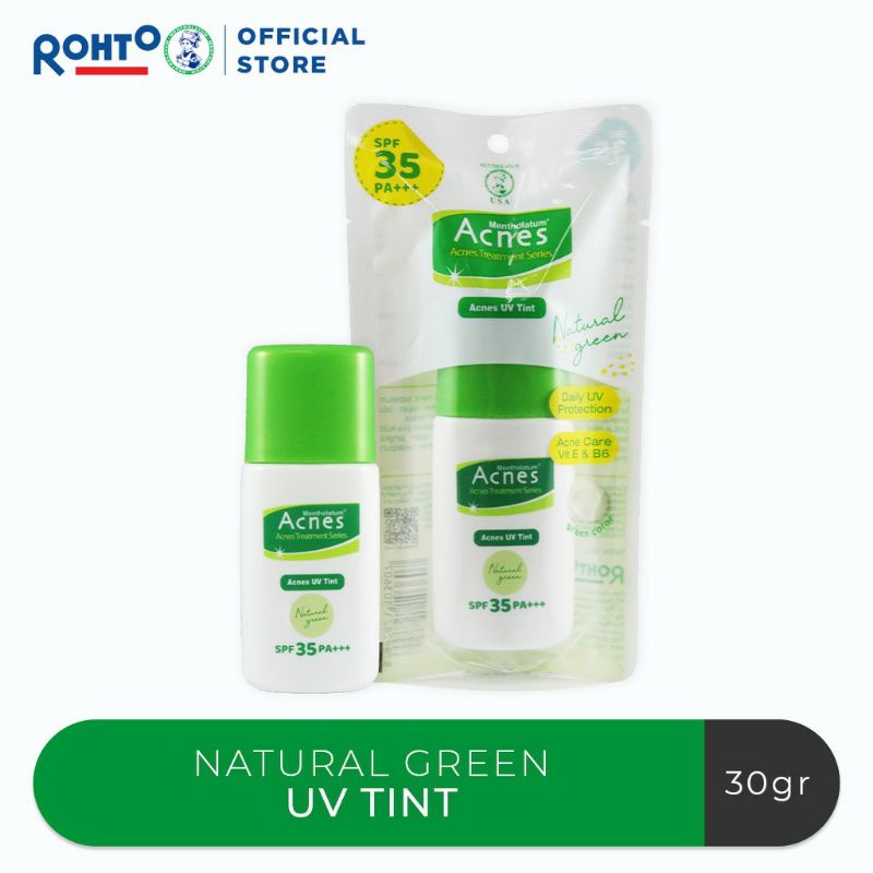 ACNES UV Tint Natural Green — Sunscreen Acnes , Sunblock Acnes , UV Protection Acnes , UV Protector