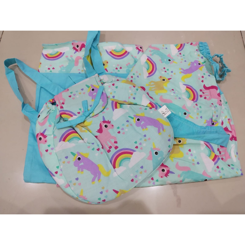 [CO 1K] - Mukena Anak Katun Unicorn Magical Biru Size Baby