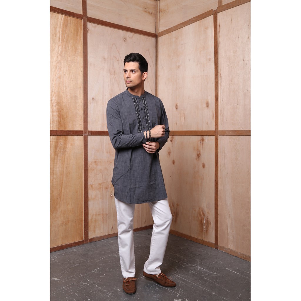 The Gabs Original Kemeja Koko Polos Grey