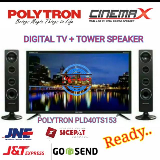 HARGA SPESIAL TV LED POLYTRON PLD40TS153 /40 INCH + TOWER SPEAKER