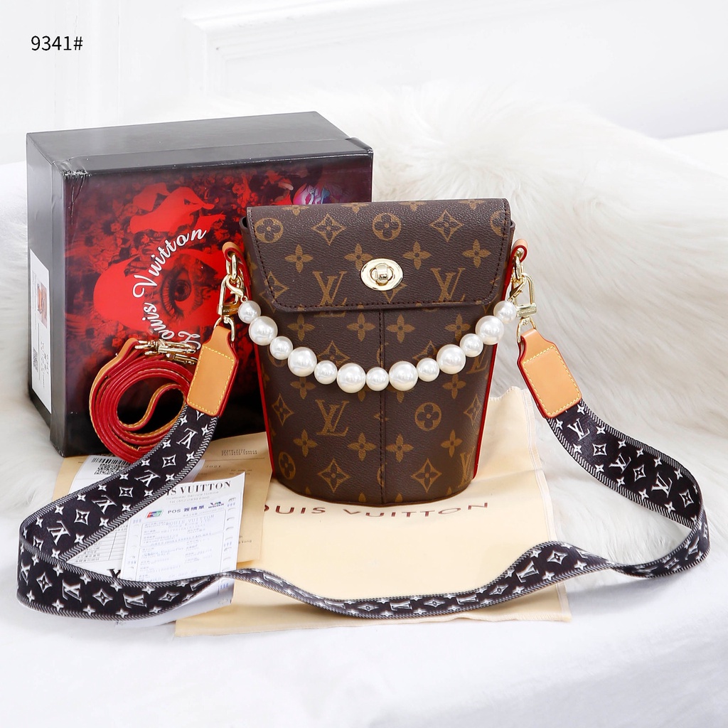 Shoulder  Bag With Pearl Handle #9341