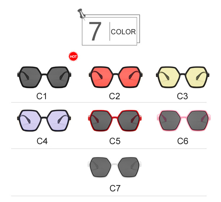 Fashion Polygonal Kids Sunglasses Vintage Shades Sunglasses for Girls Boys