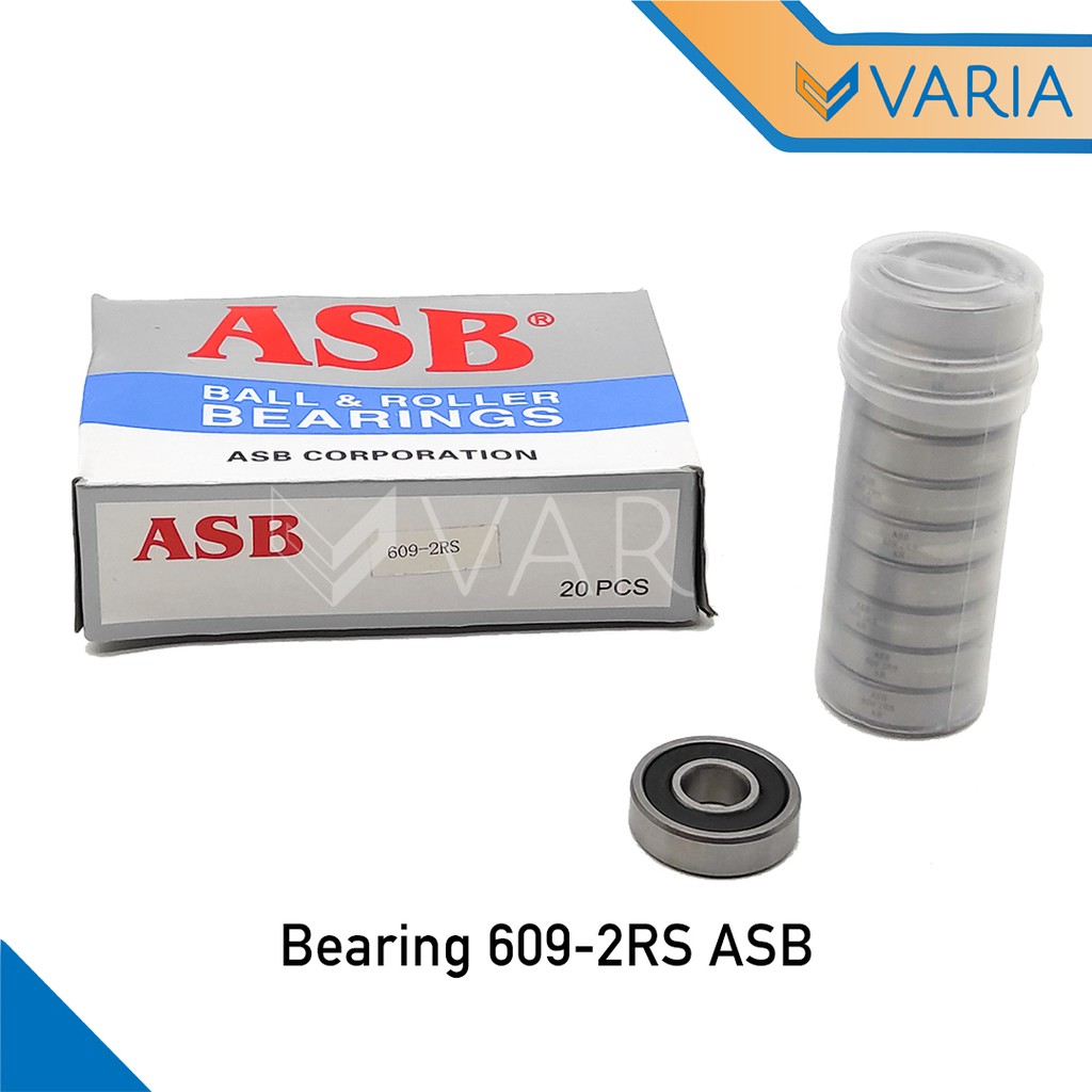 Bearing / Laher 609 2RS Tutup Karet Double ASB