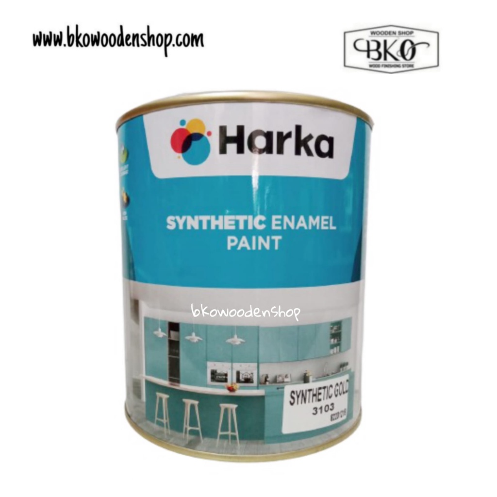 Cat synthetic HARKA 1KG CAT BESI / CAT KAYU WARNA GOLD/EMAS