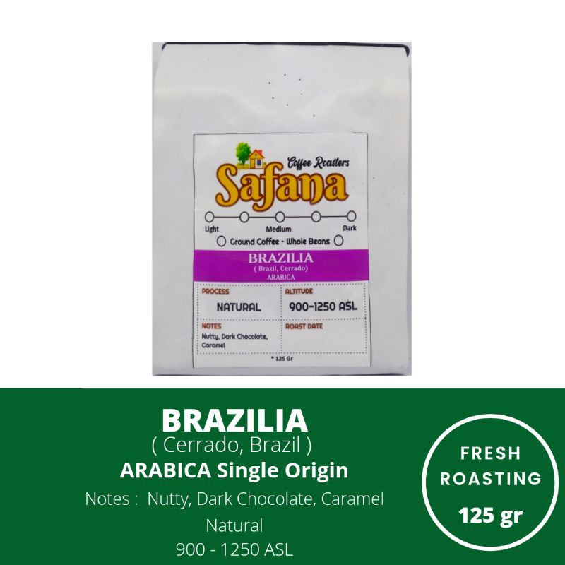 

Kopi Brazilia Arabica Fresh Roasting Coffee 125gr