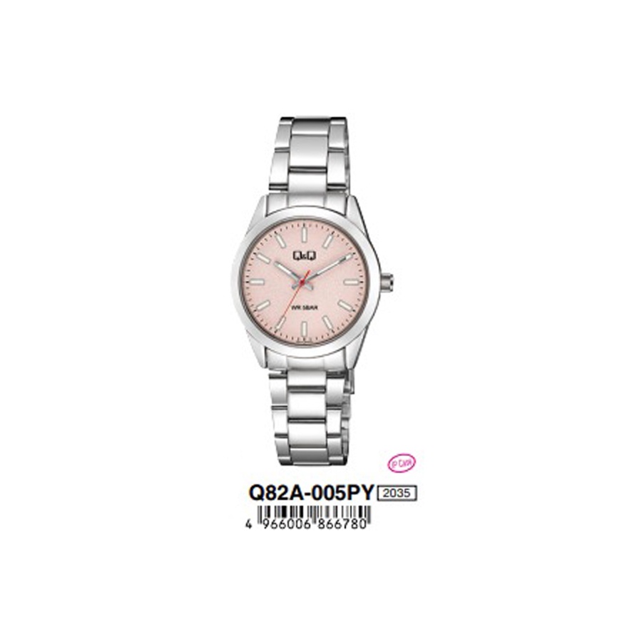 Jam Tangan Wanita Stylist Casual Business Rantai Stainless Steel Original Q&amp;Q QnQ QQ Q82A Series