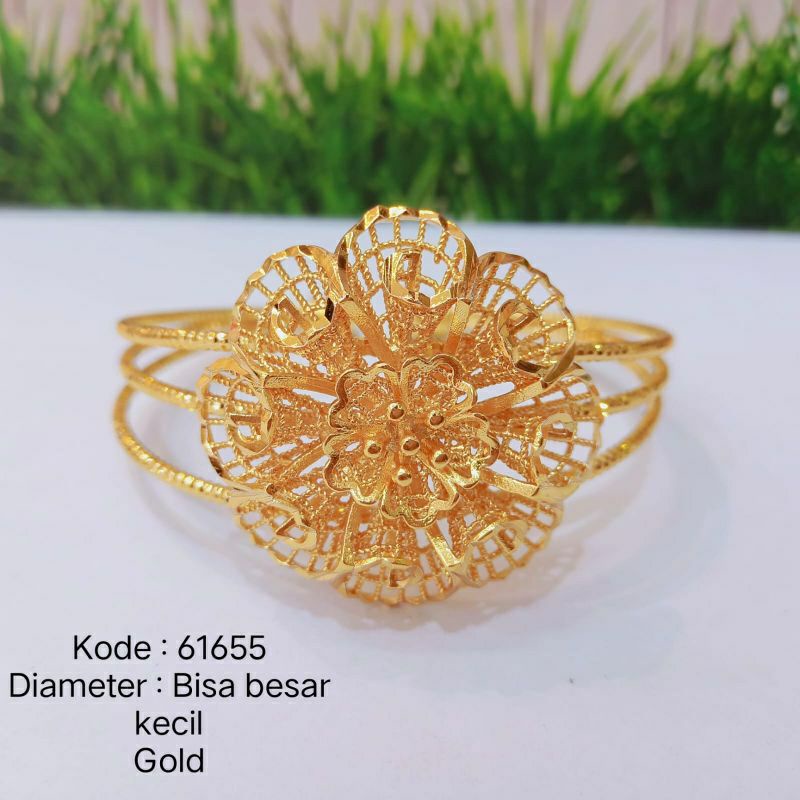 Gelang perhiasan xuping /Gelang Rose kendari warna gold 24k tidak mudah luntur tidak karat