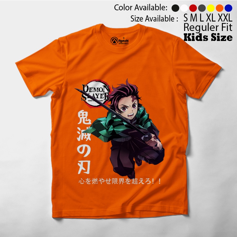 Tanjiro Kamado - Demon Slayer Kimetsu No Yaiba - Anime , Baju Anak / Kaos Atasan Anak / Kaos Distro Anak / Kids T Shirt