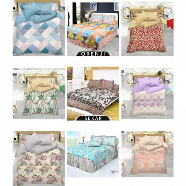 BEDCOVER MY LOVE SAJA TANPA SPREI UK.220x220 COASTAL,ORENJI,VICTORIAN,MADAGASCAR