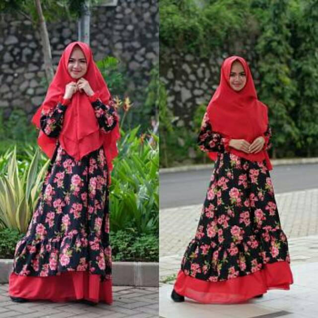 GAMIS PESTA ROSE SYARI / GAMIS PESTA CANTIK KUALITAS BUTIK