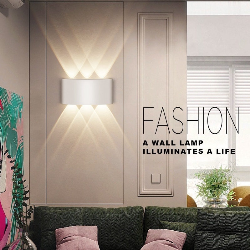 Lampu Hias Dinding Minimalis Modern Teras Indoor Outdoor 220V 6W 4W 2W Anti Air TaffLED Lampu