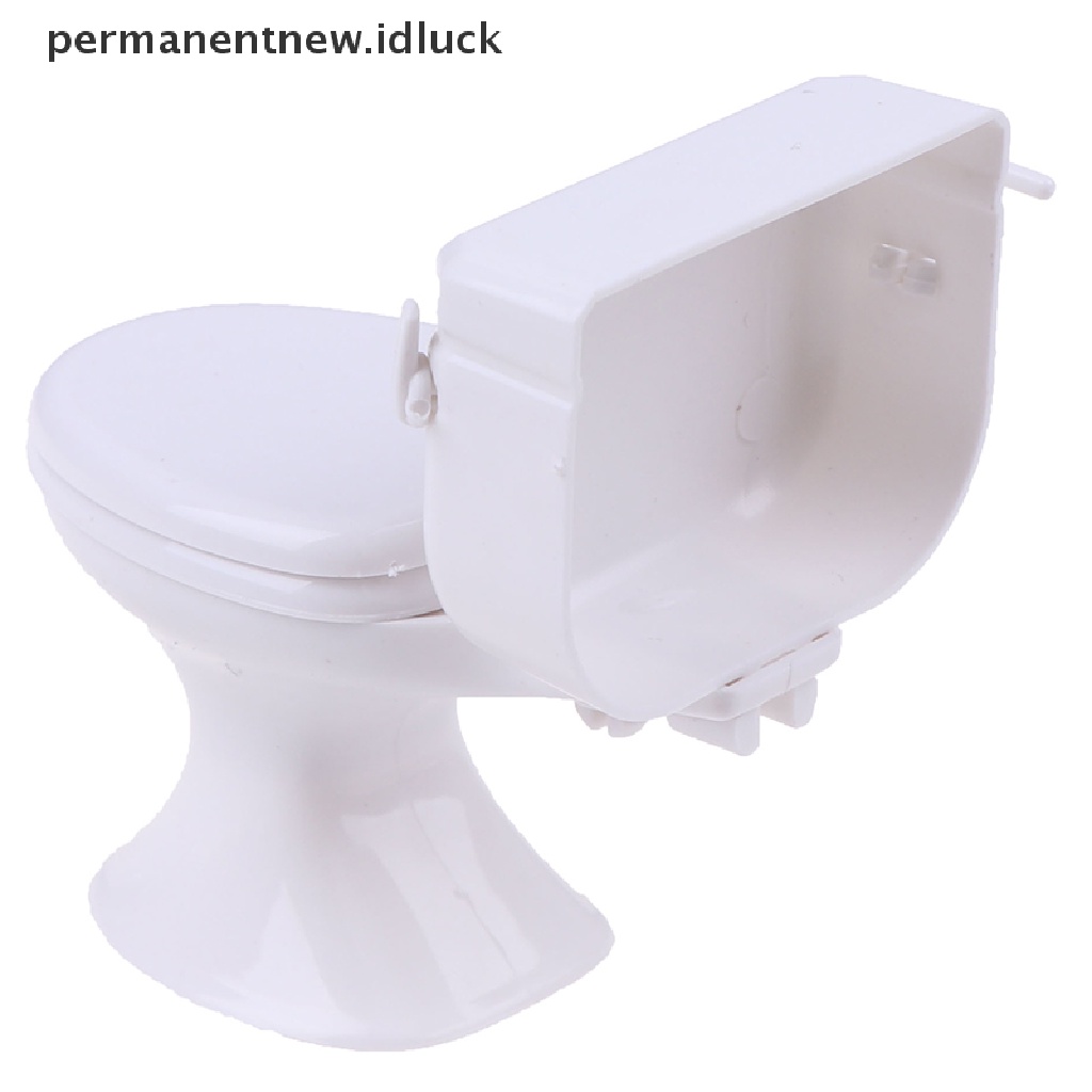 (luckypermanentnew) Miniatur Toilet Kamar Mandi Gaya Vintage Untuk Aksesoris Rumah Boneka (ID)