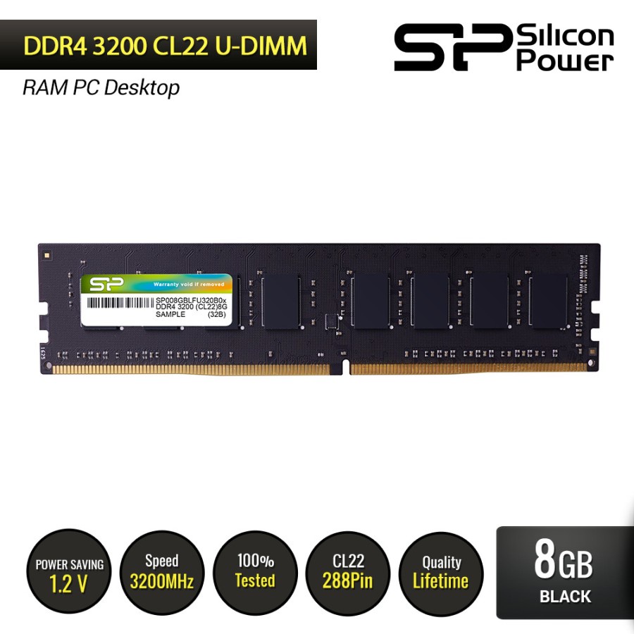 RAM PC Silicon Power 8Gb DDR4 3200MHz CL22 - Longdimm