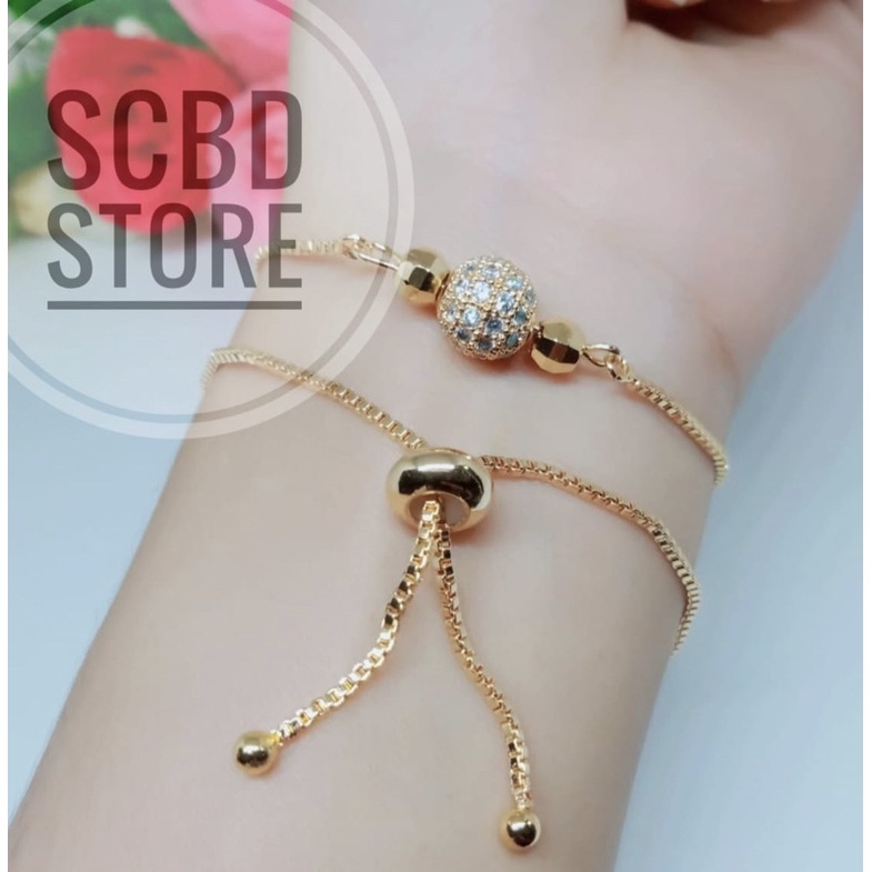 Gelang Wanita Serut Motif Bulat Cantik