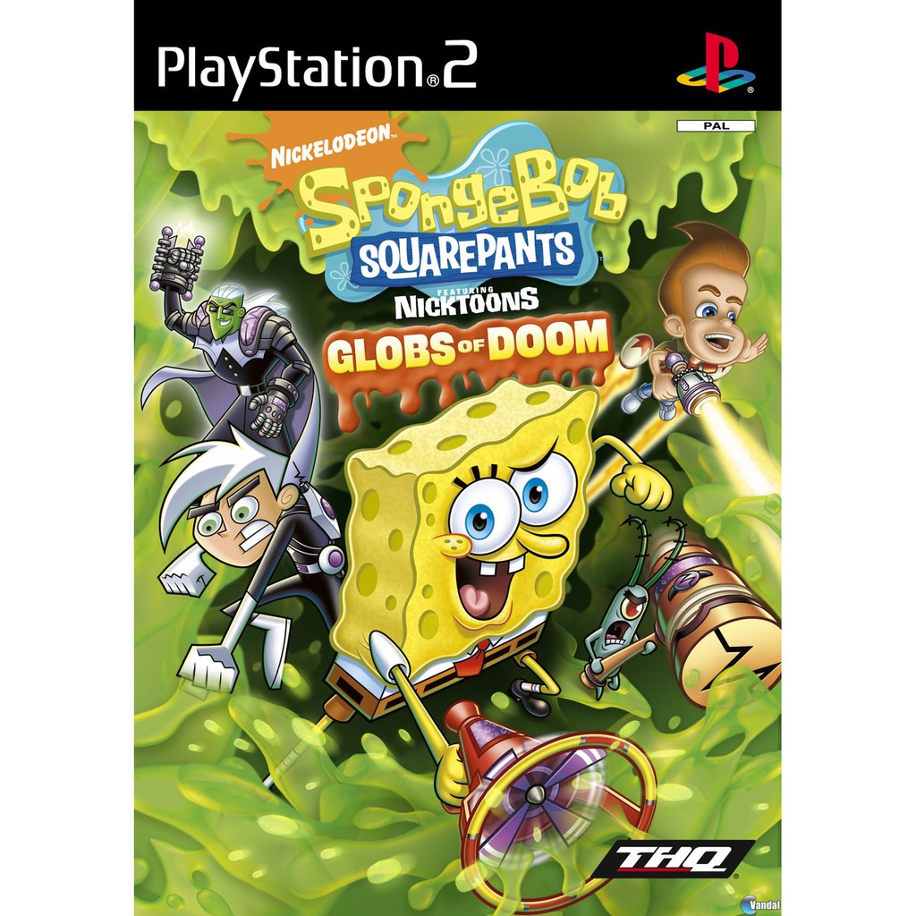 DVD Kaset Game PS2 SpongeBob SquarePants featuring Nicktoons Globs of Doom