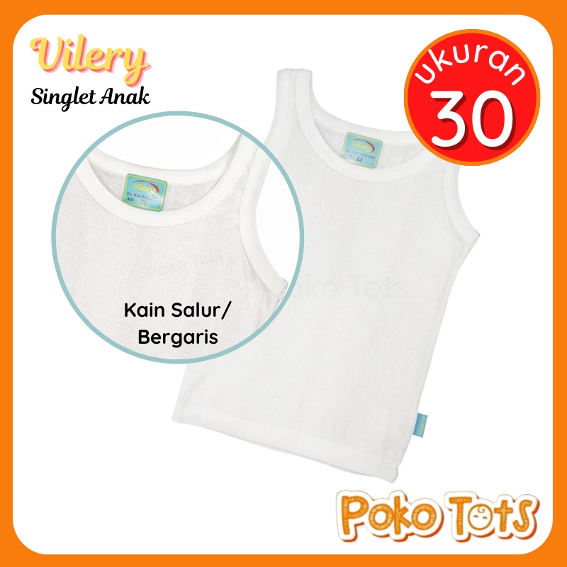 Vilery Singlet Anak Ukuran 30 Kaos Dalam Lembut WHS