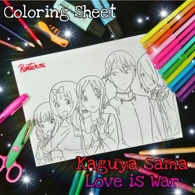 

Coloring Sheet Anime Kaguya sama Love is War