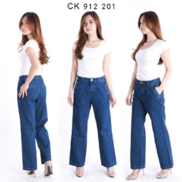 Long Kulot Jeans Dark Blue