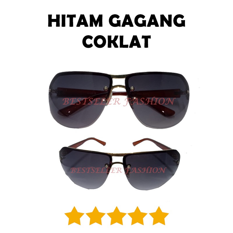 Kacamata Hitam Fashion Stylish Unisex Pria Wanita Anti Silau UV Protection Kacamata Gaya Sporty Outdoor