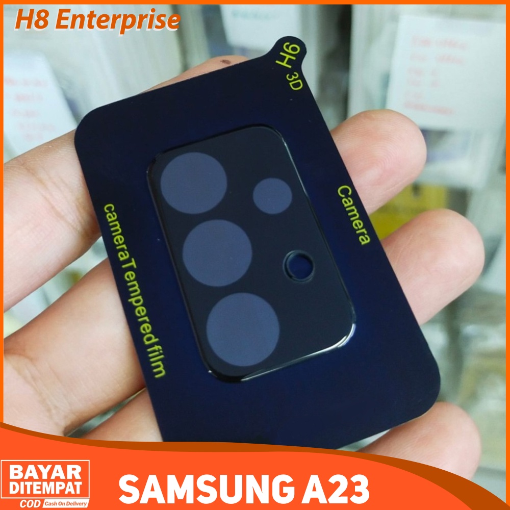 Tempered Glass Camera Full Cover Samsung A23 4G 5G Anti Gores Lensa Pelindung Kamera Full Black