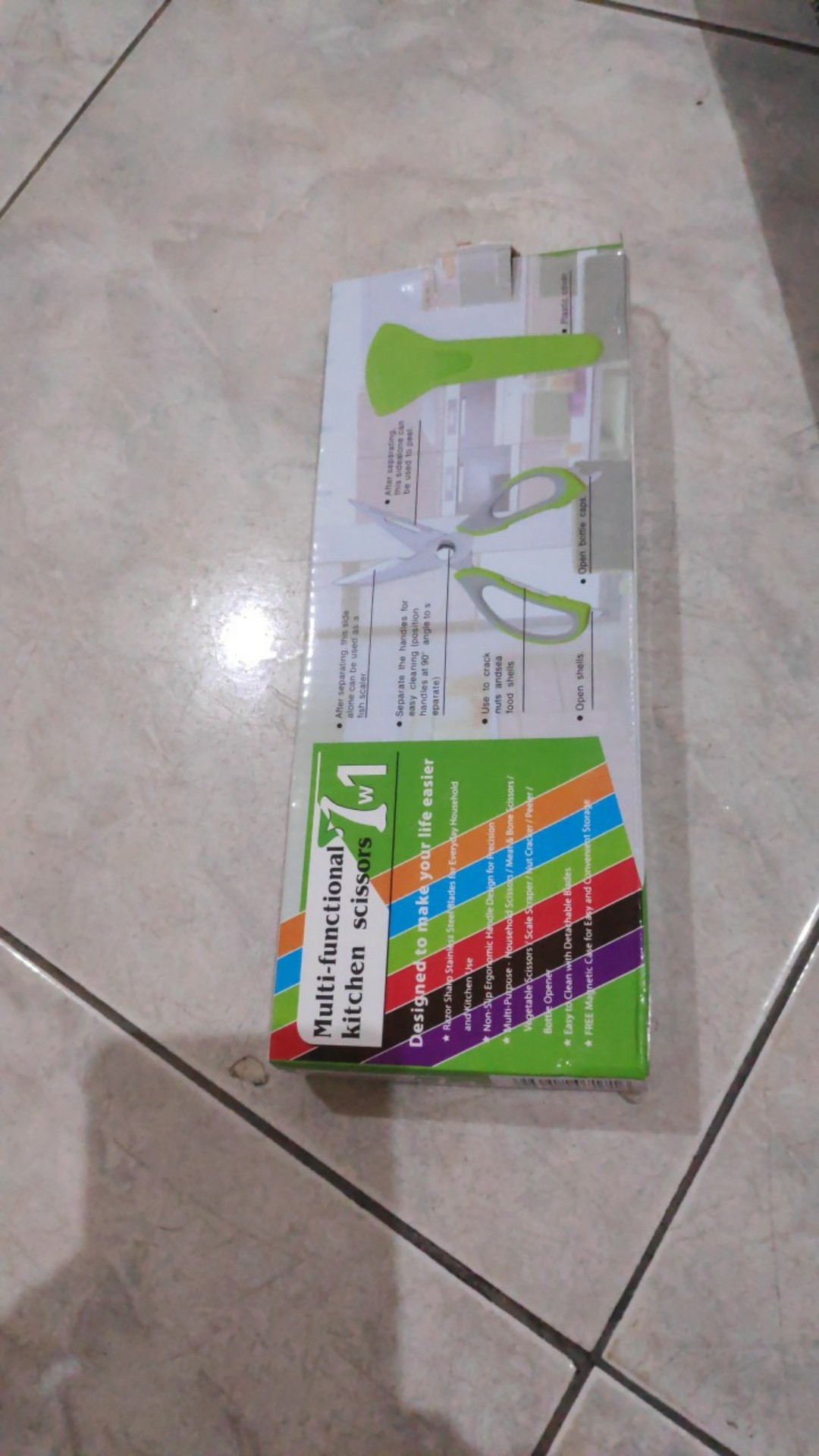 Multifunction 8in1 Professional Kitchen Scissors Gunting Pisau Dapur Ajaib Serbaguna Stainless Steel