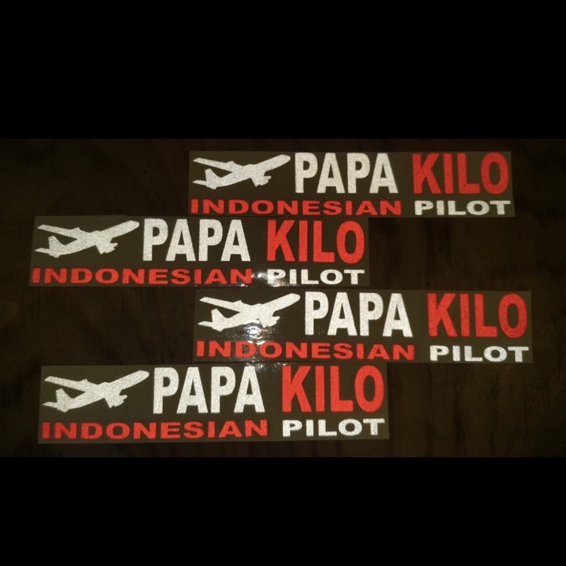 

Sticker Setiker Cutting PAPA KILO indonesia pilot koleksi aviator penerbangan