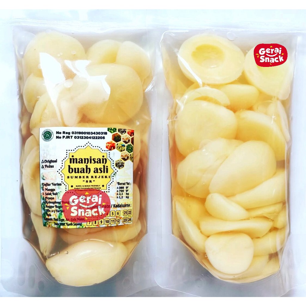 

Manisan Buah Salak Sumber Rezeki Home Made Gula Asli Non Pengawet 350g