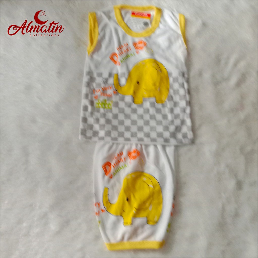 SET 3 Pcs Baju Bayi Kutung/Set Baju Bayi Newborn Lengan Kutung