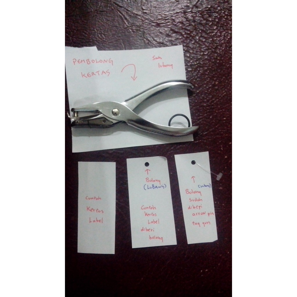

Pembolong Kertas | PUNCH untuk label lalu dipakai arrow pin Tag Gun murah ukuran 0.45 cm