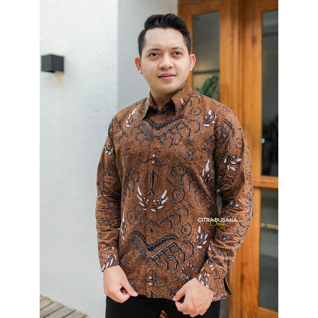 KINASIH Kemeja Batik Pria Full Furing Bahan Katun Primisima