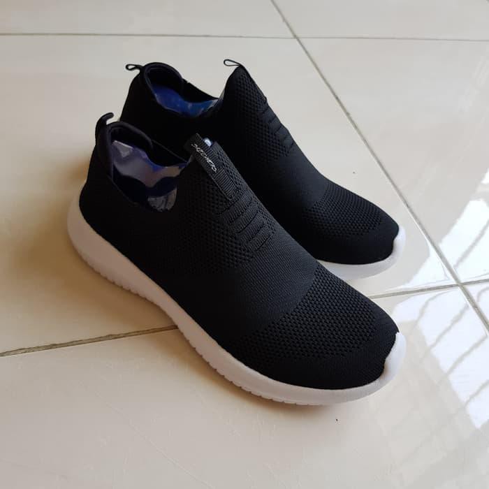 Sepatu Original Skechers Elite Flex Woman - Black White