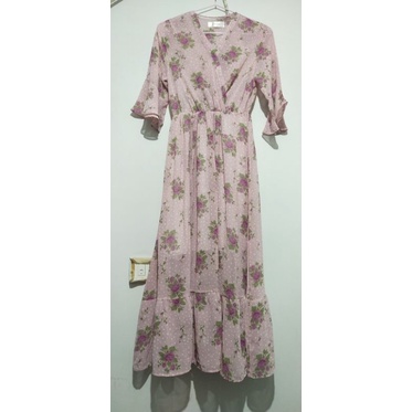 Dress Sifon Bunga-Bunga