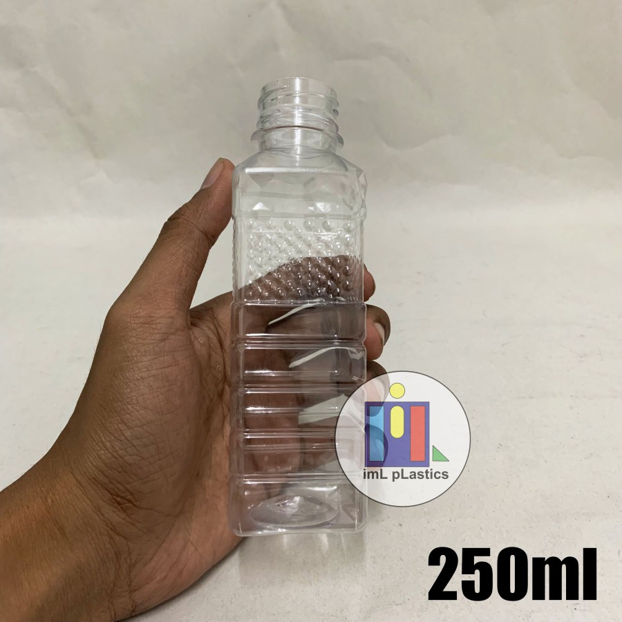 Botol Minyak Square 250 ml (Kotak) / Botol Plastik 250 ml LN- 1 pcs