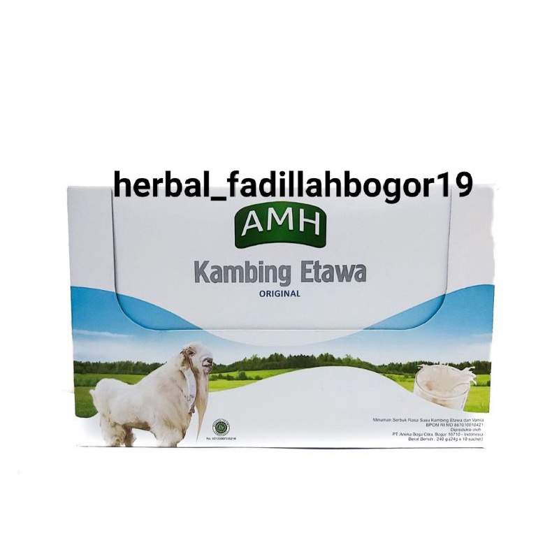 

Susu Kambing Etawa AMH Full Cream ORIGINAL - 1 BOX isi 10 Sachet - 250gr ORIGINAL