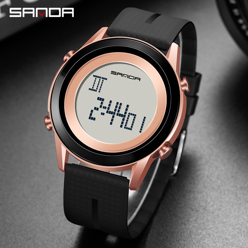 SANDA 6026 Jam Tangan Pria Wanita Digital Sport EL Backlight Tali Rubber Anti air WATCHKITE WKOS