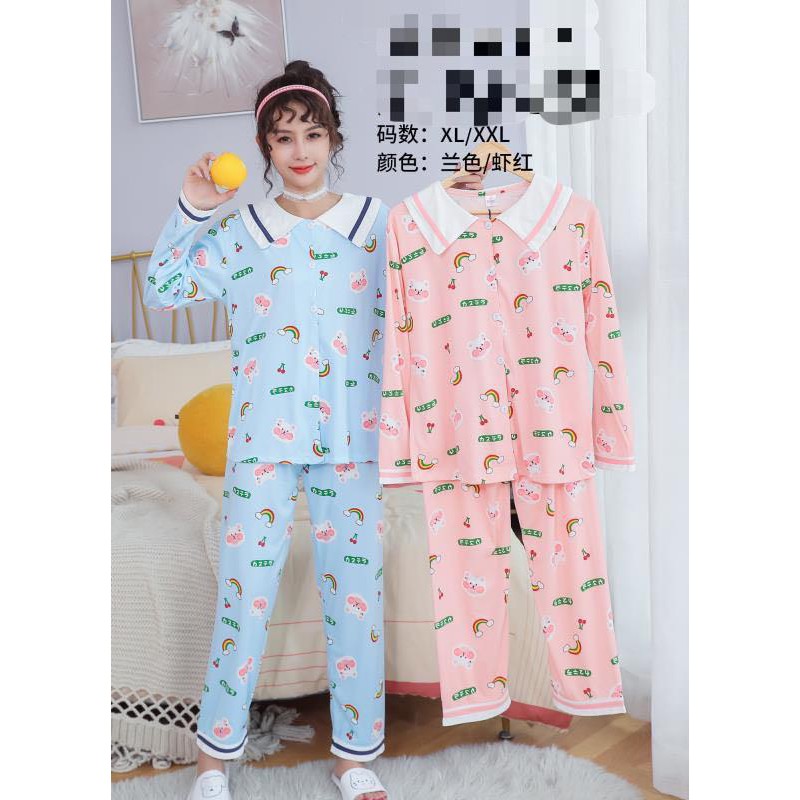 piyama baju tidur spandek tebal import jerapah mickey chipmunk